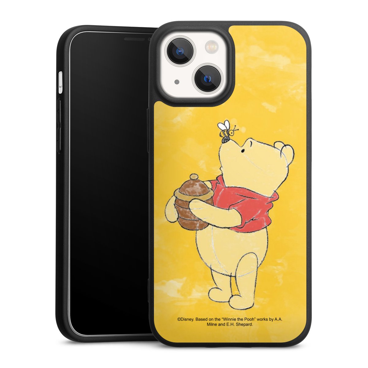 iPhone 13 Mini Handy Premium Silikon Hülle Handyhülle schwarz Case Official Licensed Product Winnie The Pooh Disney Silikon Premium Case