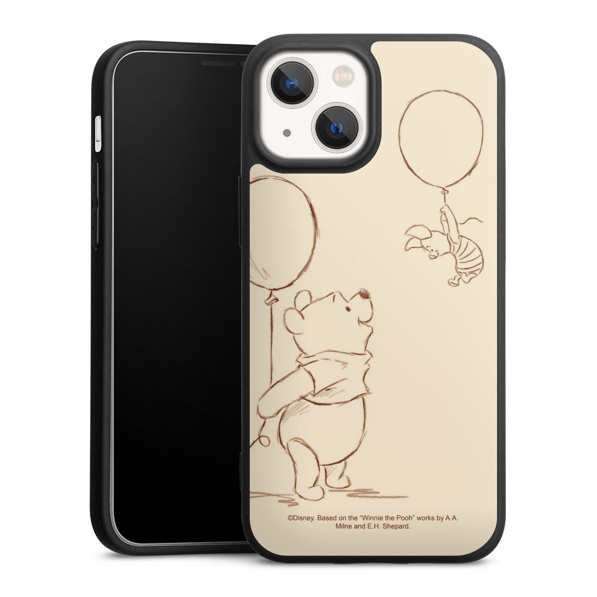 iPhone 13 Mini Handy Premium Silikon Hülle Handyhülle schwarz Case Official Licensed Product Winnie The Pooh Disney Silikon Premium Case