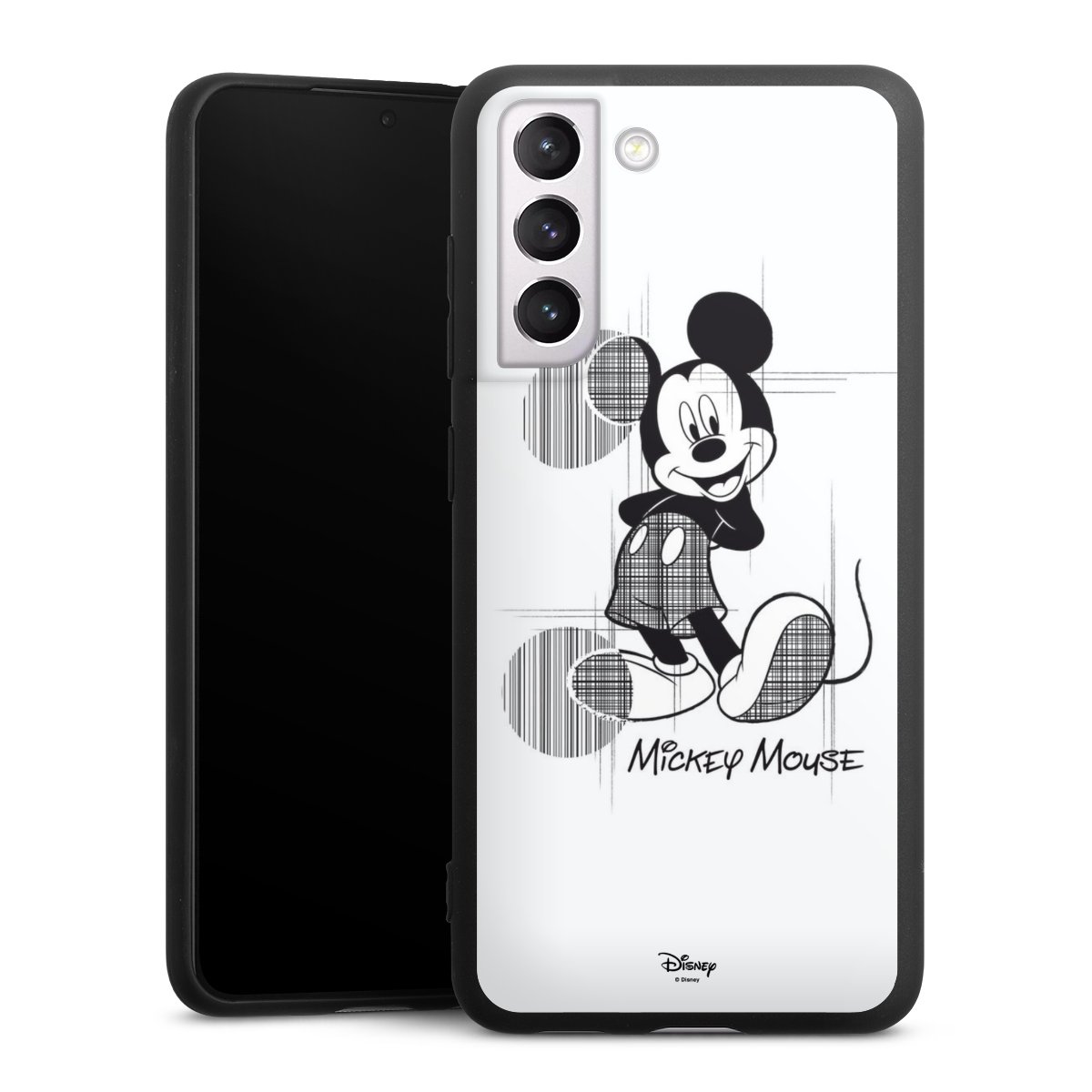 Galaxy S21 FE 5G Handy Premium Silikon Hülle Handyhülle schwarz Case Disney Official Licensed Product Mickey Mouse Silikon Premium Case