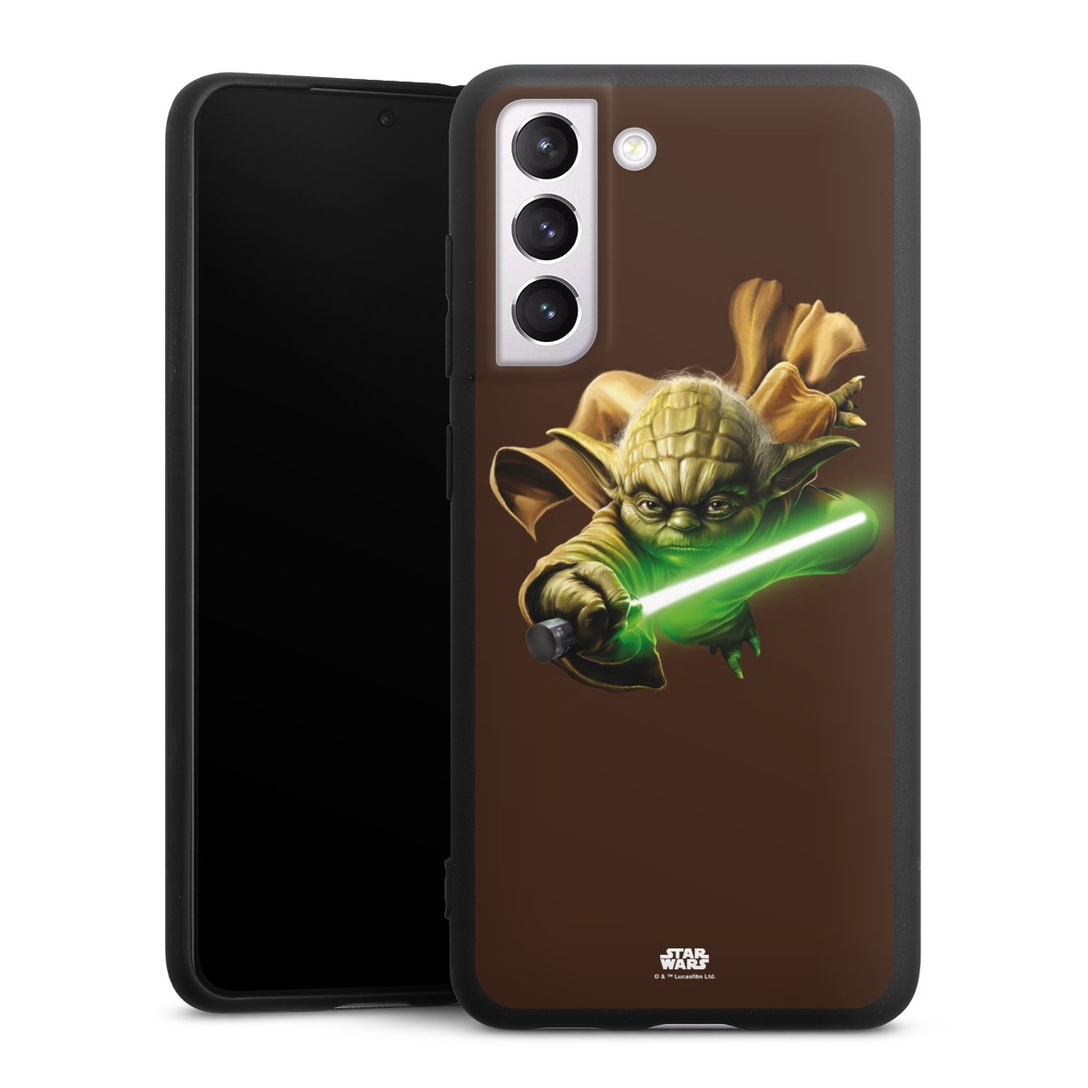 Galaxy S21 FE 5G Handy Premium Silikon Hülle Handyhülle schwarz Case Yoda Merchandise Star Wars Silikon Premium Case