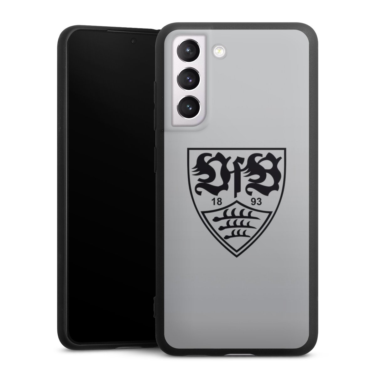 Galaxy S21 FE 5G Handy Premium Silikon Hülle Handyhülle schwarz Case Logo Vfb Stuttgart Official Licensed Product Silikon Premium Case