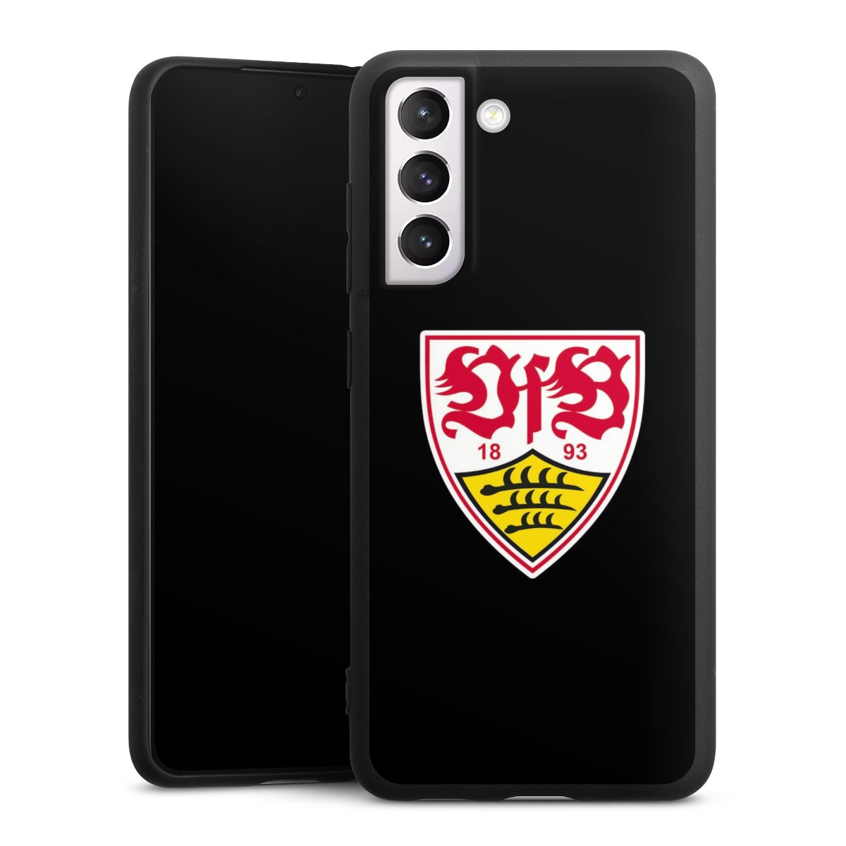 Galaxy S21 FE 5G Handy Premium Silikon Hülle Handyhülle schwarz Case Vfb Stuttgart Official Licensed Product Coat Of Arms Silikon Premium Case