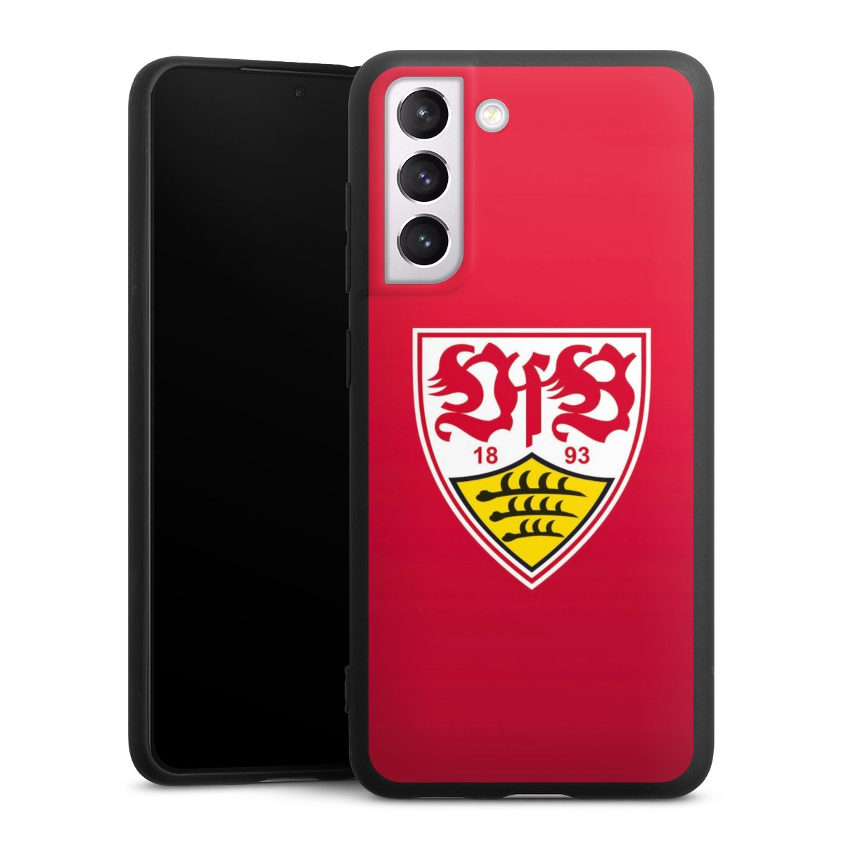 Galaxy S21 FE 5G Handy Premium Silikon Hülle Handyhülle schwarz Case Official Licensed Product Vfb Stuttgart Silikon Premium Case