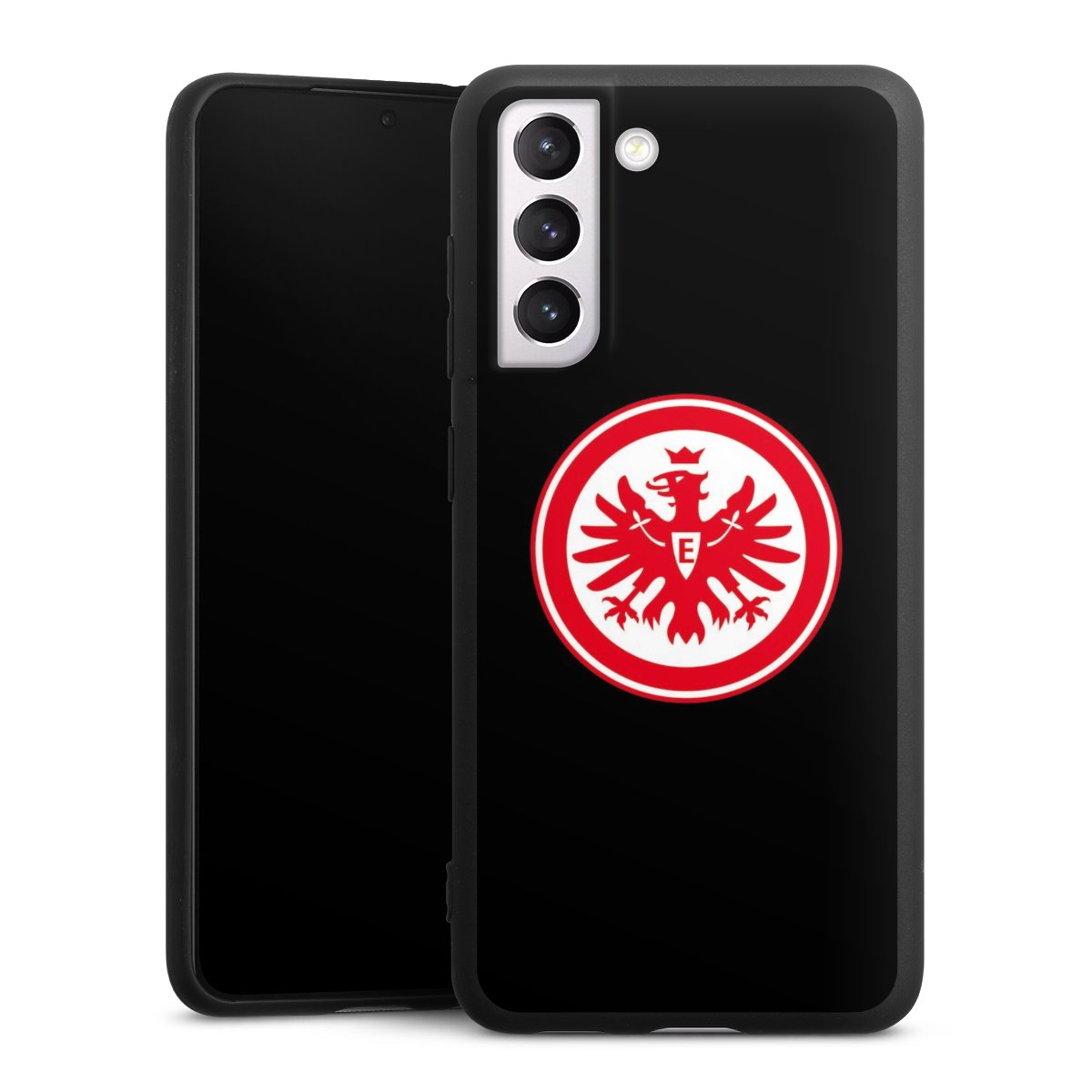 Galaxy S21 FE 5G Handy Premium Silikon Hülle Handyhülle schwarz Case Eintracht Frankfurt Sge Eagle Silikon Premium Case