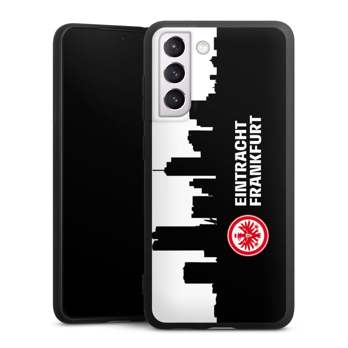 Galaxy S21 FE 5G Handy Premium Silikon Hülle Handyhülle schwarz Case Sge Eintracht Frankfurt Official Licensed Product Silikon Premium Case