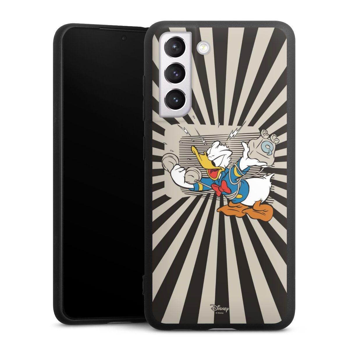 Galaxy S21 FE 5G Handy Premium Silikon Hülle Handyhülle schwarz Case Donald Duck Disney Official Licensed Product Silikon Premium Case