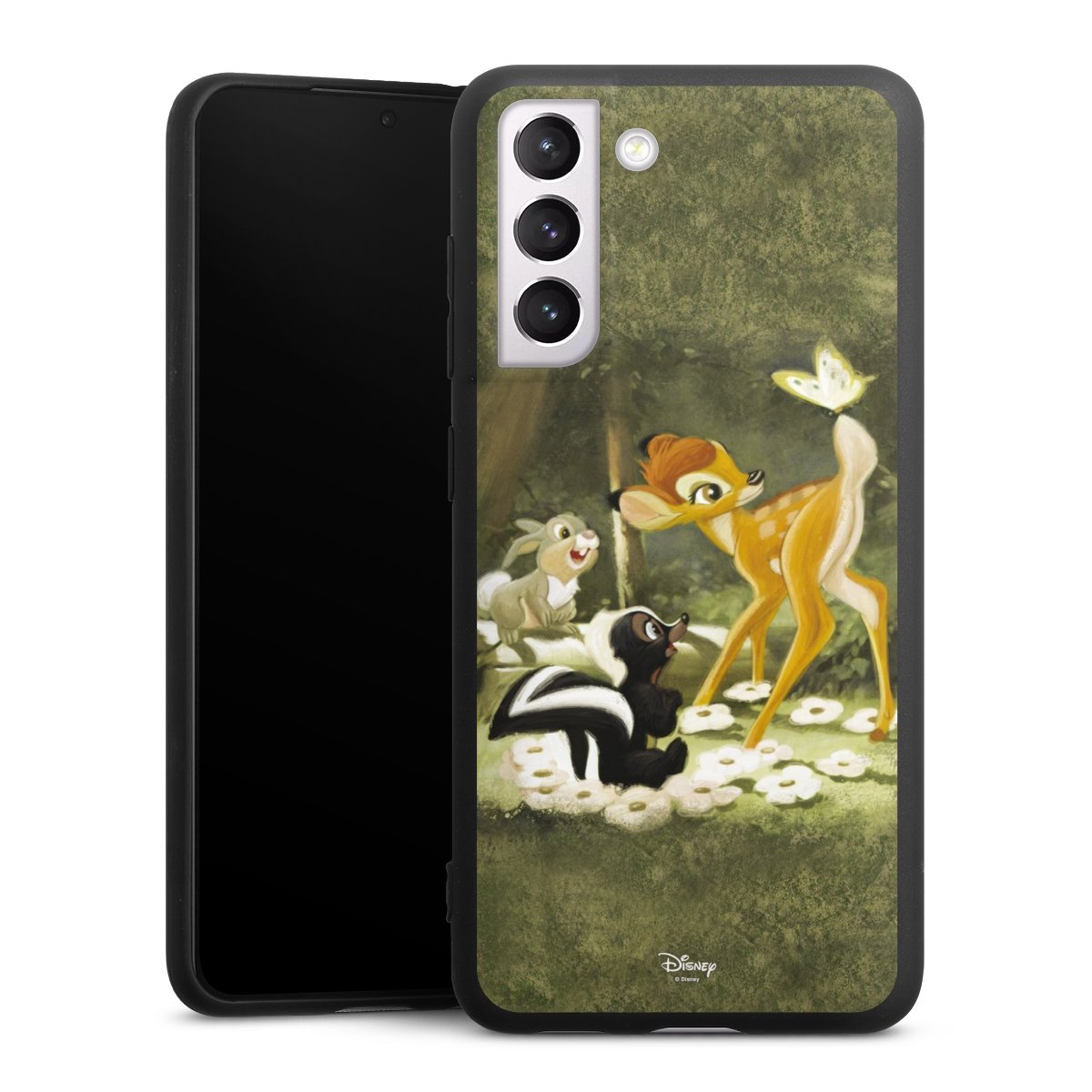 Galaxy S21 FE 5G Handy Premium Silikon Hülle Handyhülle schwarz Case Disney Official Licensed Product Bambi Silikon Premium Case