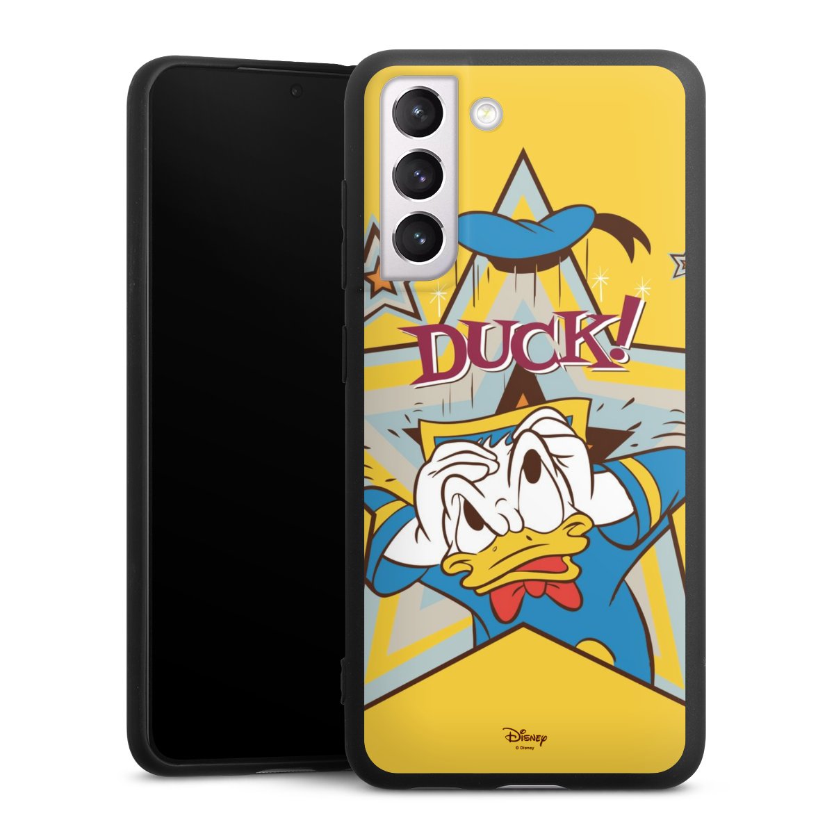 Galaxy S21 FE 5G Handy Premium Silikon Hülle Handyhülle schwarz Case Official Licensed Product Donald Duck Disney Silikon Premium Case