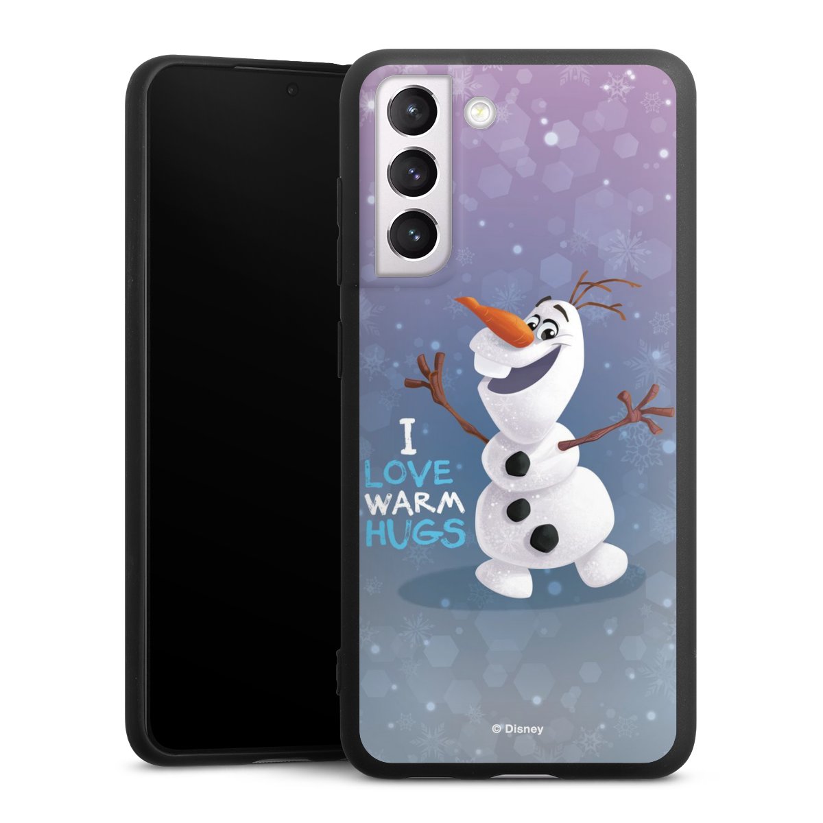 Galaxy S21 FE 5G Handy Premium Silikon Hülle Handyhülle schwarz Case Frozen Frozen Olaf Official Licensed Product Silikon Premium Case