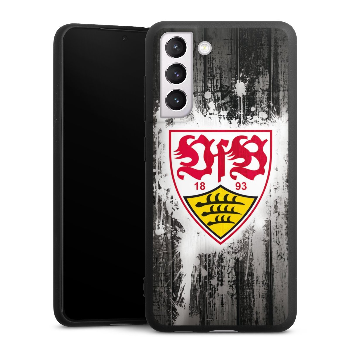 Galaxy S21 FE 5G Handy Premium Silikon Hülle Handyhülle schwarz Case Vfb Stuttgart Official Licensed Product Silikon Premium Case