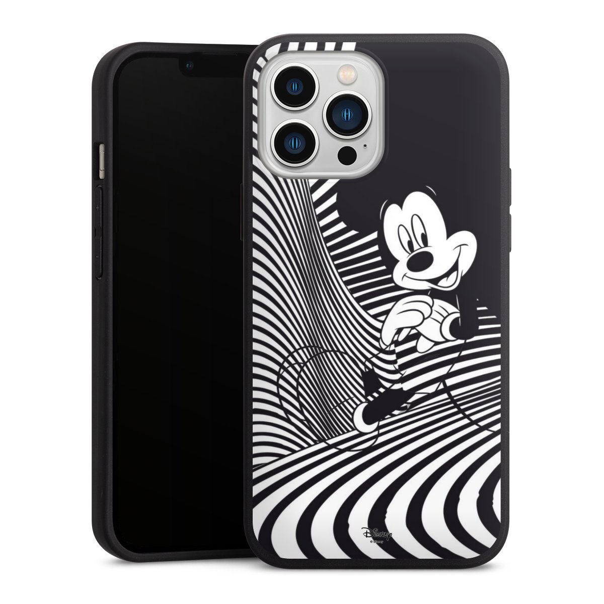 iPhone 13 Pro Max Handy Premium Silikon Hülle Handyhülle schwarz Case Disney Official Licensed Product Mickey Mouse Silikon Premium Case