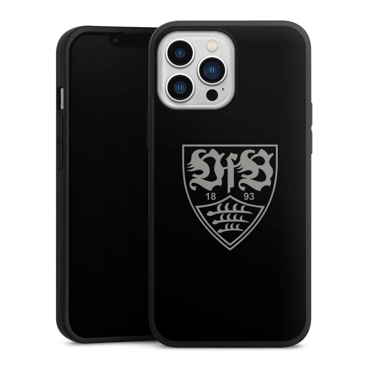 iPhone 13 Pro Max Handy Premium Silikon Hülle Handyhülle schwarz Case Official Licensed Product Vfb Stuttgart Silikon Premium Case