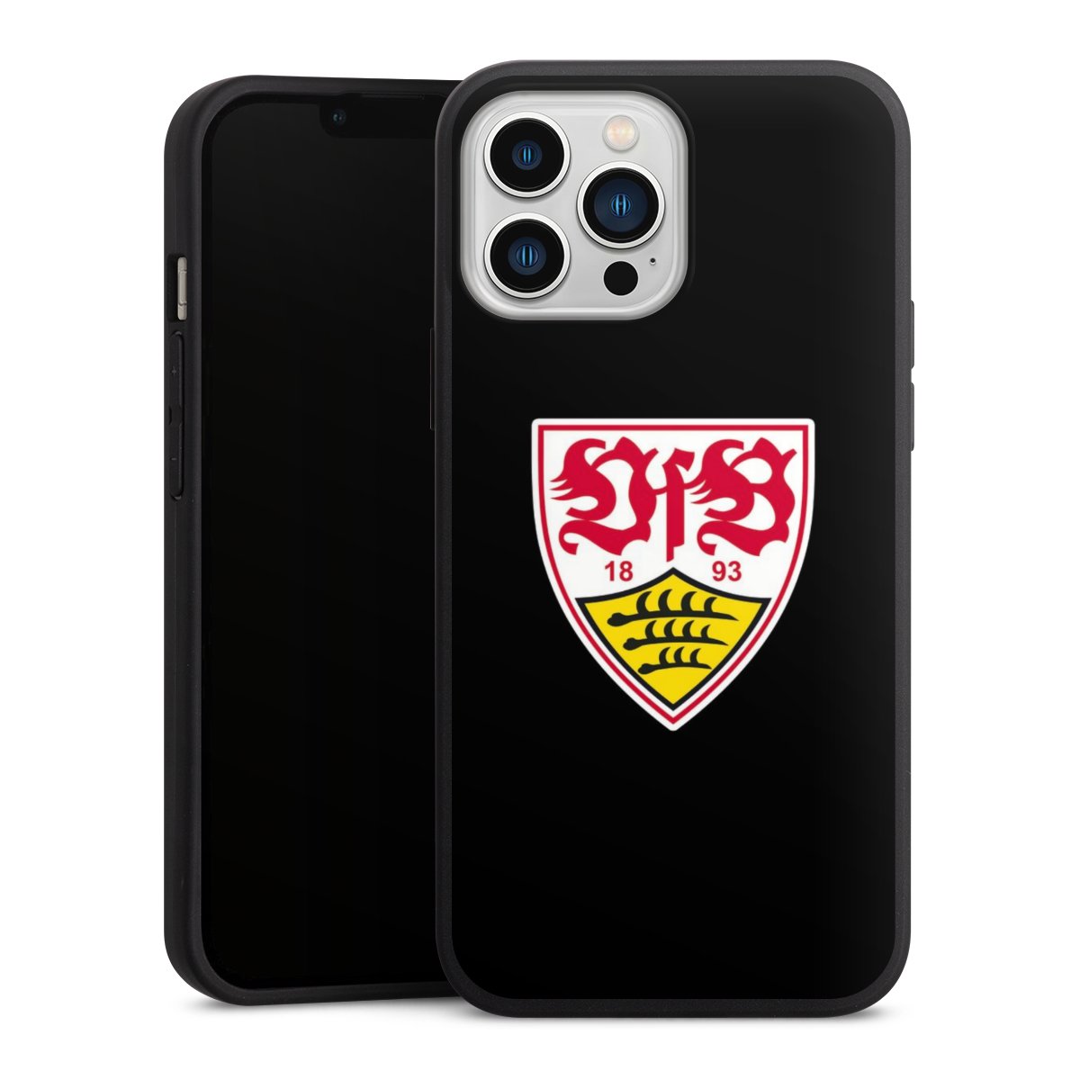 iPhone 13 Pro Max Handy Premium Silikon Hülle Handyhülle schwarz Case Vfb Stuttgart Official Licensed Product Coat Of Arms Silikon Premium Case