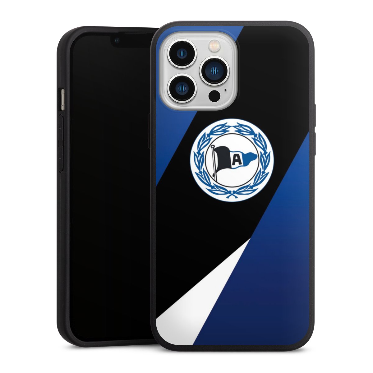 iPhone 13 Pro Max Handy Premium Silikon Hülle Handyhülle schwarz Case Official Licensed Product Arminia Bielefeld Dsc Silikon Premium Case