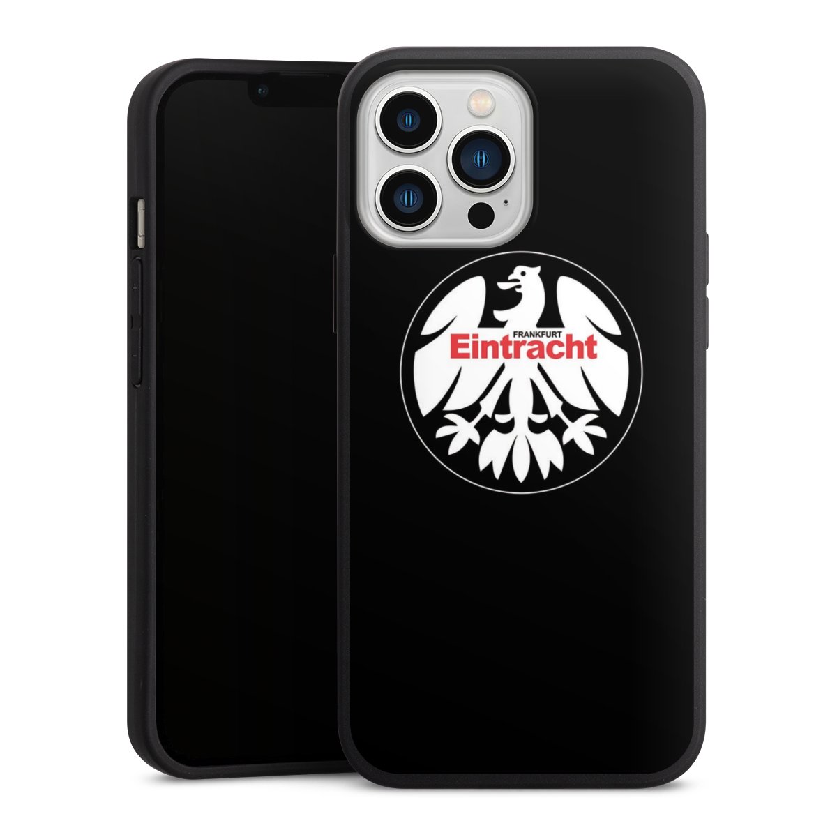 iPhone 13 Pro Max Handy Premium Silikon Hülle Handyhülle schwarz Case Official Licensed Product Eintracht Frankfurt Sge Silikon Premium Case