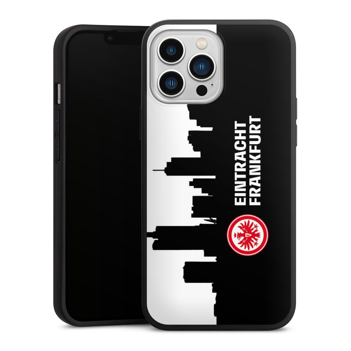 iPhone 13 Pro Max Handy Premium Silikon Hülle Handyhülle schwarz Case Sge Eintracht Frankfurt Official Licensed Product Silikon Premium Case