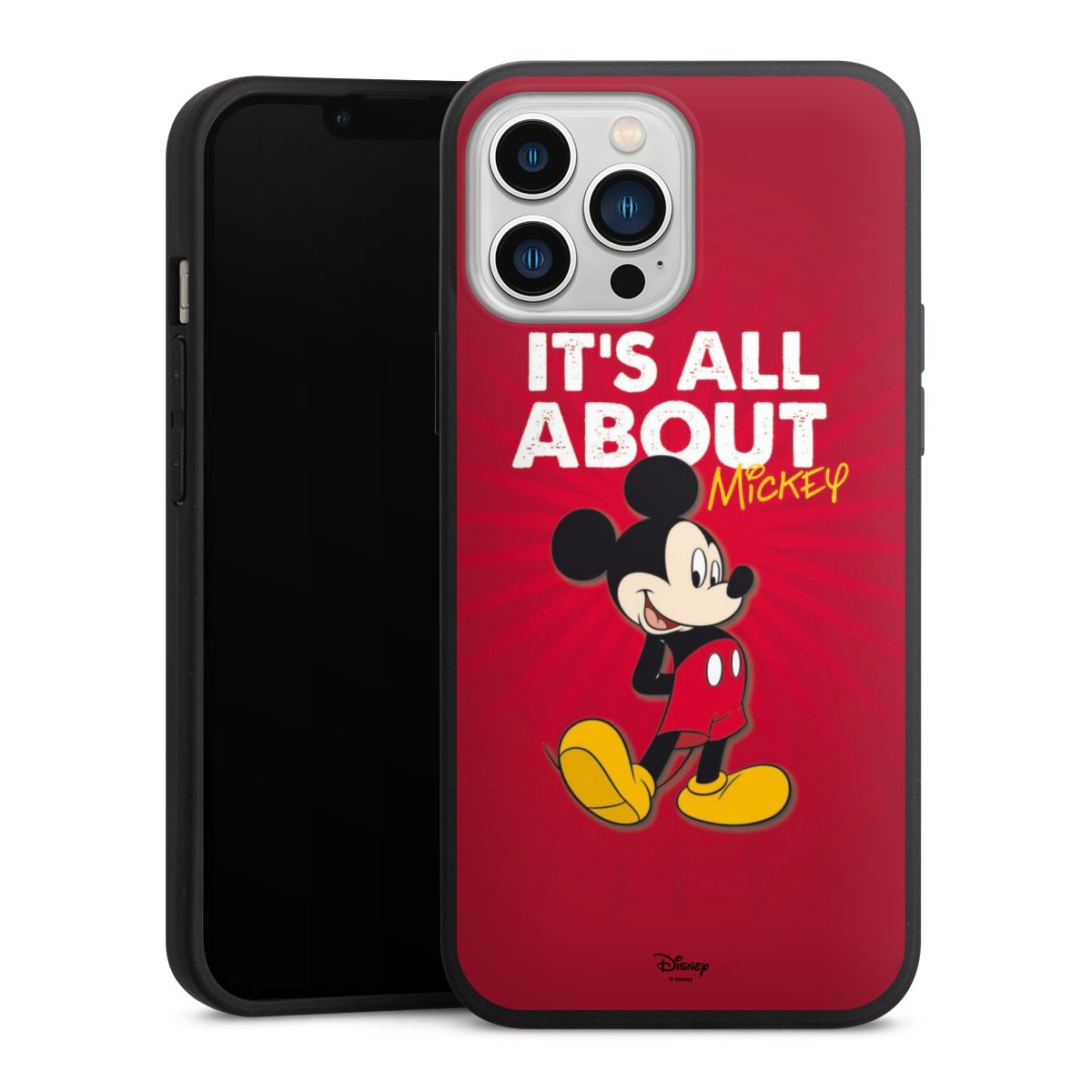 iPhone 13 Pro Max Handy Premium Silikon Hülle Handyhülle schwarz Case Mouse Disney Official Licensed Product Silikon Premium Case