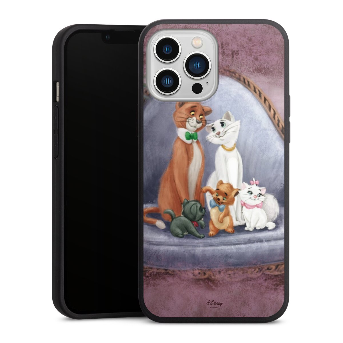 iPhone 13 Pro Max Handy Premium Silikon Hülle Handyhülle schwarz Case Official Licensed Product Disney Aristocats Silikon Premium Case