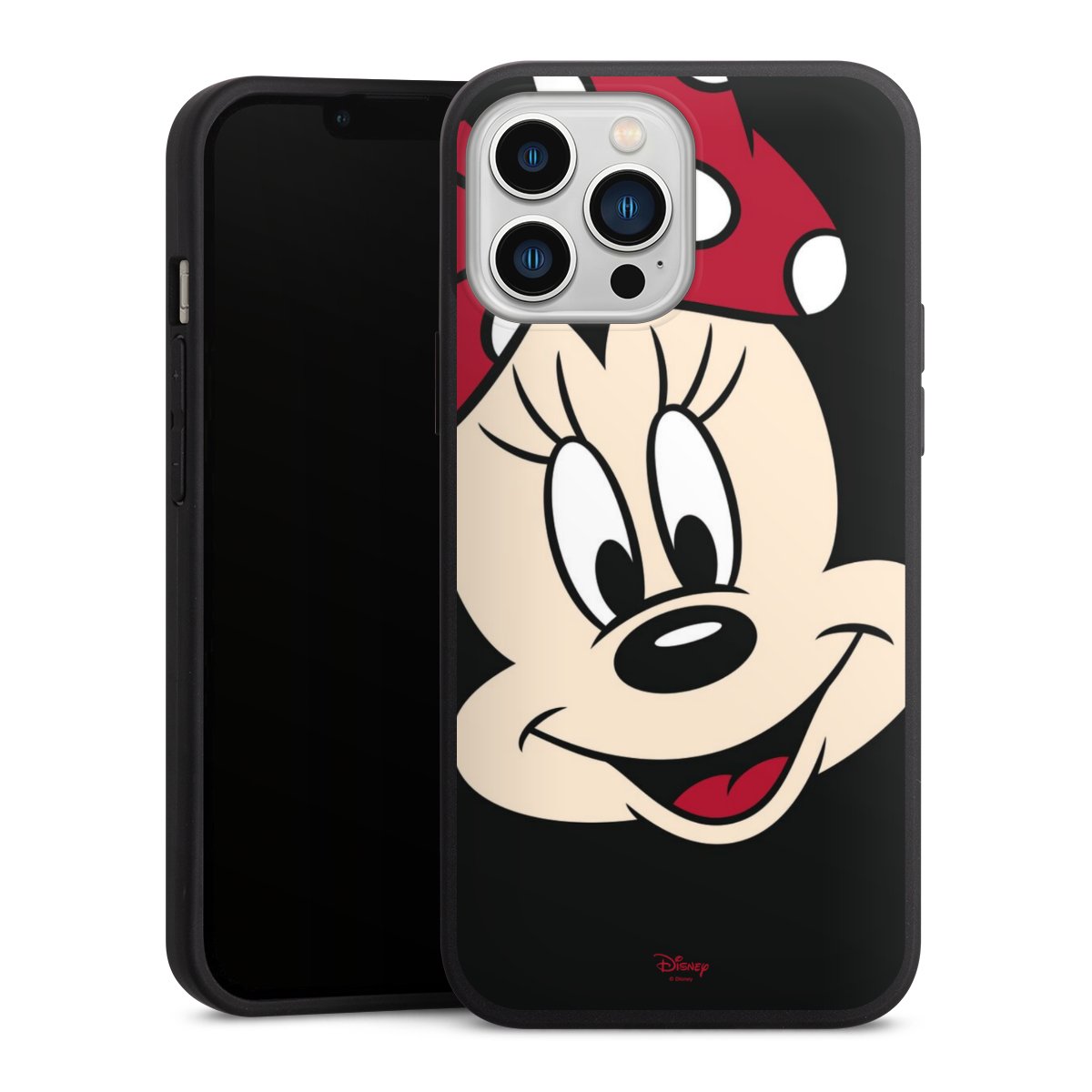 iPhone 13 Pro Max Handy Premium Silikon Hülle Handyhülle schwarz Case Minnie Mouse Official Licensed Product Disney Silikon Premium Case