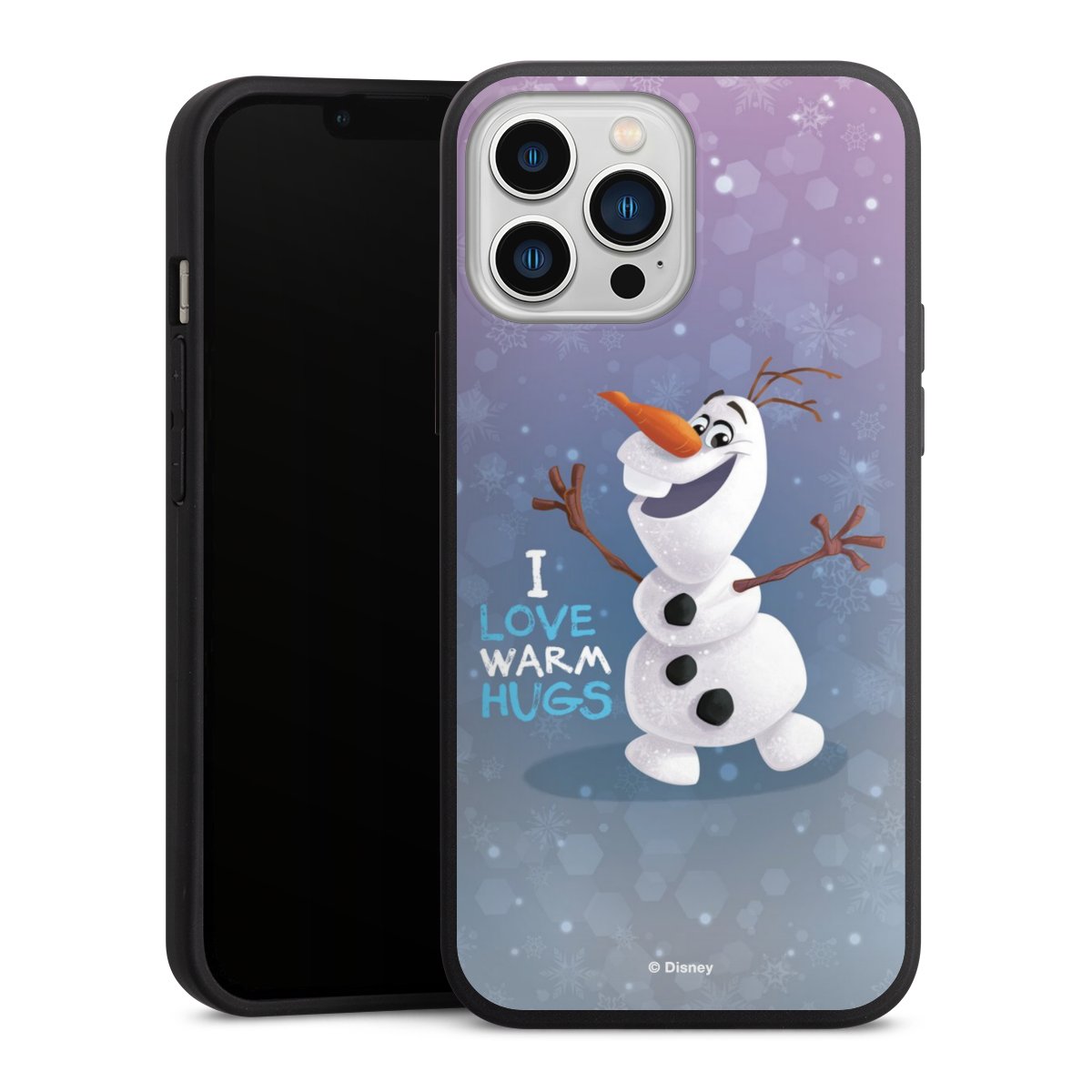 iPhone 13 Pro Max Handy Premium Silikon Hülle Handyhülle schwarz Case Frozen Frozen Olaf Official Licensed Product Silikon Premium Case