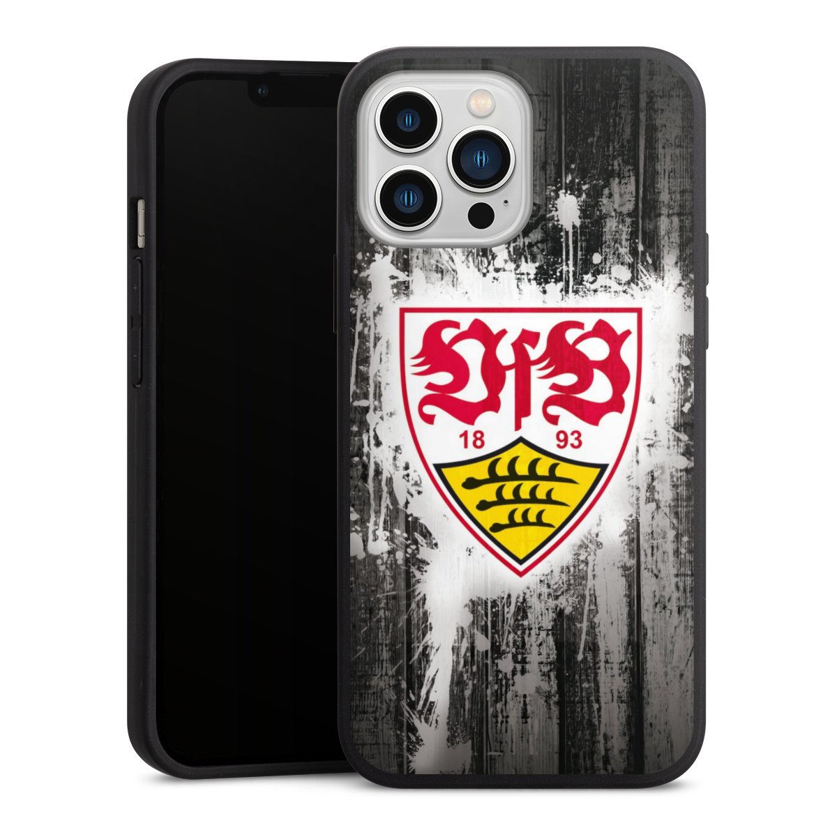 iPhone 13 Pro Max Handy Premium Silikon Hülle Handyhülle schwarz Case Vfb Stuttgart Official Licensed Product Silikon Premium Case