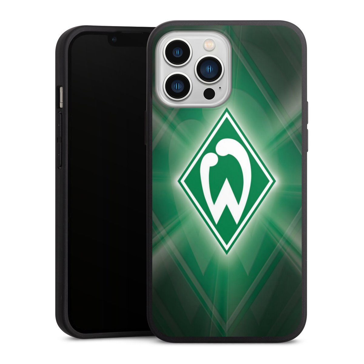 iPhone 13 Pro Max Handy Premium Silikon Hülle Handyhülle schwarz Case Sv Werder Bremen Official Licensed Product Coat Of Arms Silikon Premium Case