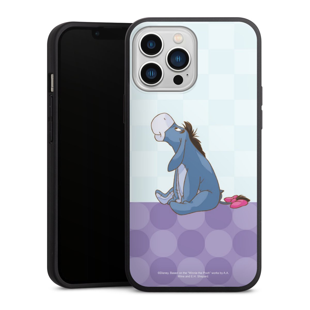 iPhone 13 Pro Max Handy Premium Silikon Hülle Handyhülle schwarz Case Disney Donkey Winnie The Pooh Silikon Premium Case