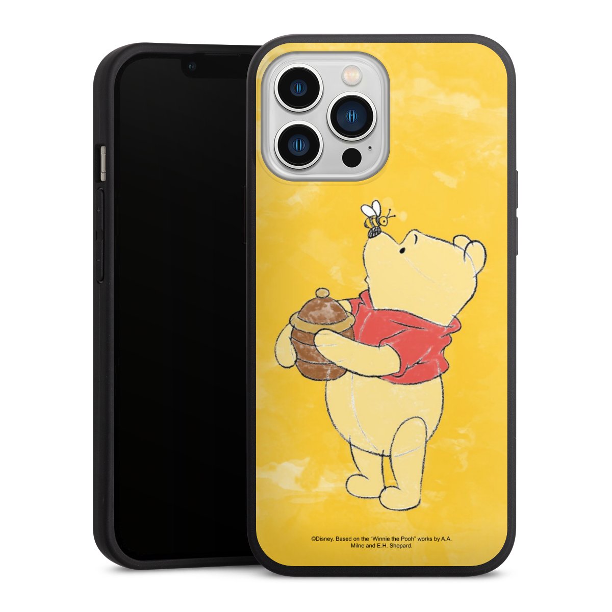 iPhone 13 Pro Max Handy Premium Silikon Hülle Handyhülle schwarz Case Official Licensed Product Winnie The Pooh Disney Silikon Premium Case