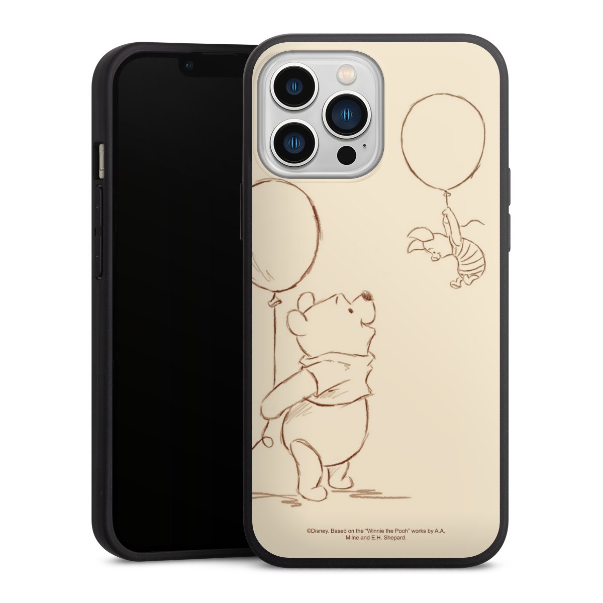 iPhone 13 Pro Max Handy Premium Silikon Hülle Handyhülle schwarz Case Official Licensed Product Winnie The Pooh Disney Silikon Premium Case