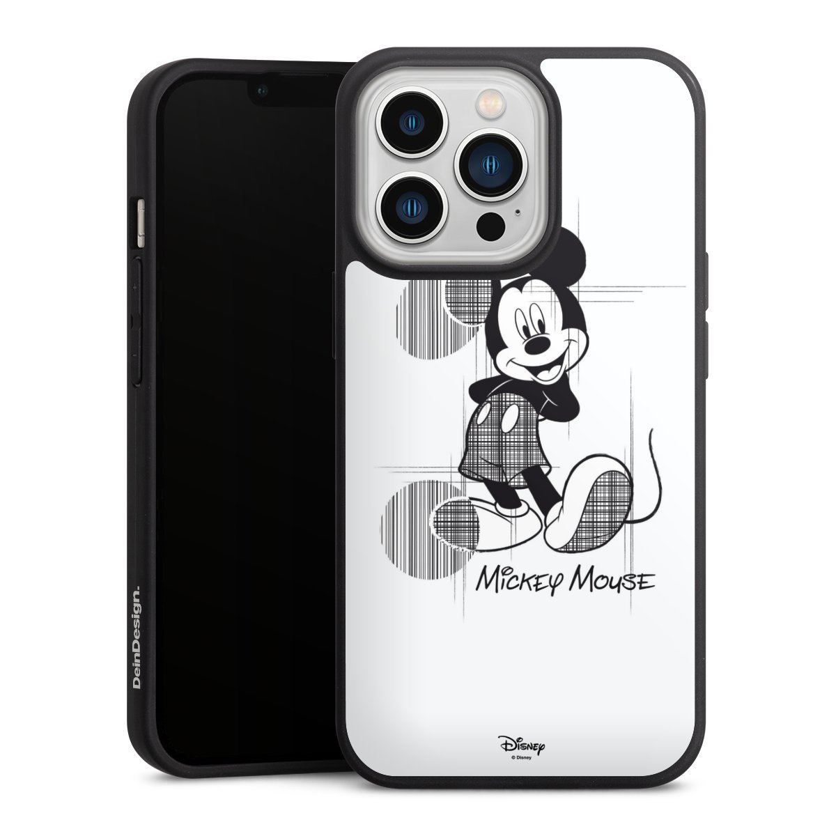 iPhone 13 Pro Handy Premium Silikon Hülle Handyhülle schwarz Case Disney Official Licensed Product Mickey Mouse Silikon Premium Case