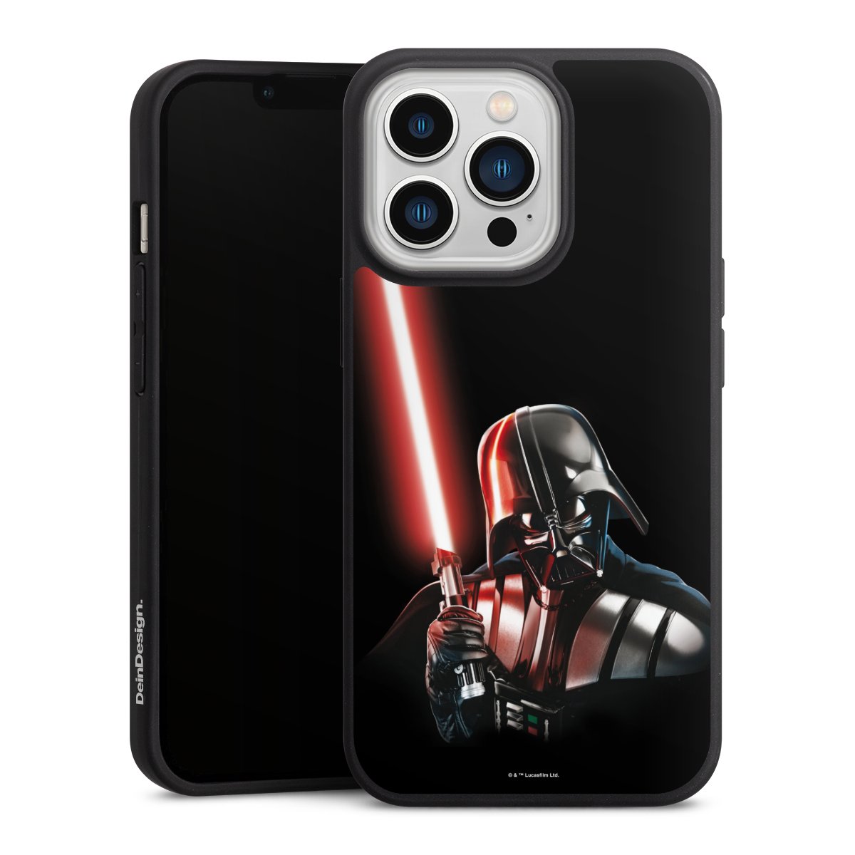 iPhone 13 Pro Handy Premium Silikon Hülle Handyhülle schwarz Case Star Wars Merchandise Darth Vader Silikon Premium Case