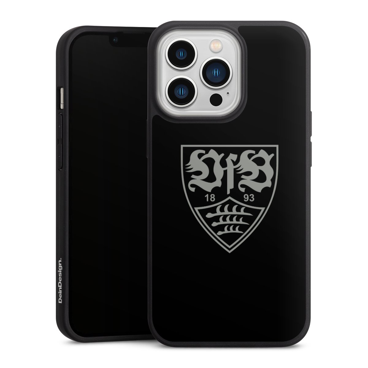 iPhone 13 Pro Handy Premium Silikon Hülle Handyhülle schwarz Case Official Licensed Product Vfb Stuttgart Silikon Premium Case