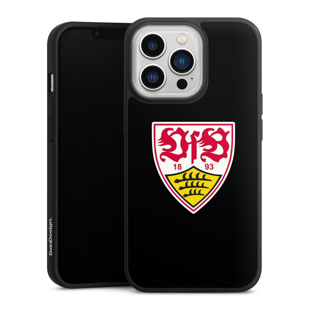 iPhone 13 Pro Handy Premium Silikon Hülle Handyhülle schwarz Case Vfb Stuttgart Official Licensed Product Coat Of Arms Silikon Premium Case