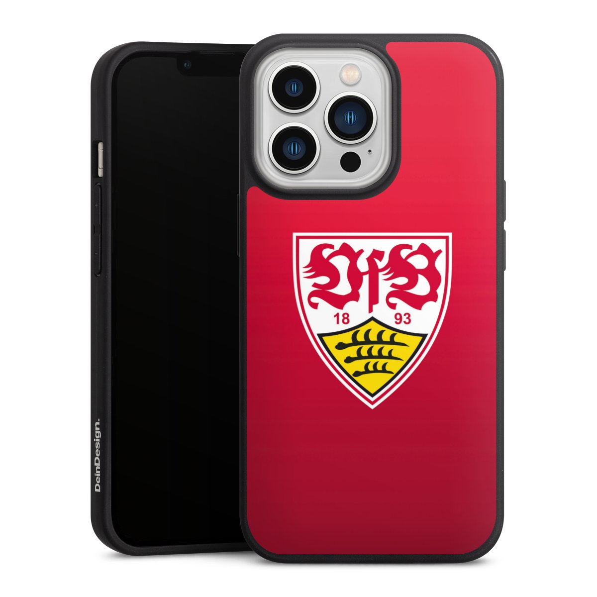 iPhone 13 Pro Handy Premium Silikon Hülle Handyhülle schwarz Case Official Licensed Product Vfb Stuttgart Silikon Premium Case