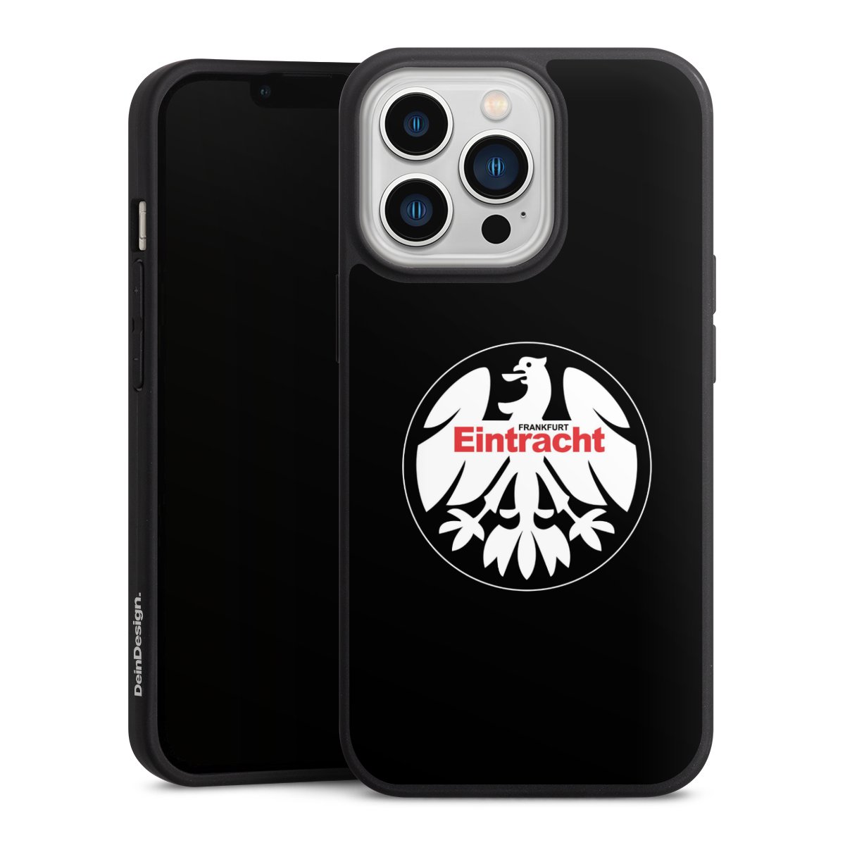 iPhone 13 Pro Handy Premium Silikon Hülle Handyhülle schwarz Case Official Licensed Product Eintracht Frankfurt Sge Silikon Premium Case