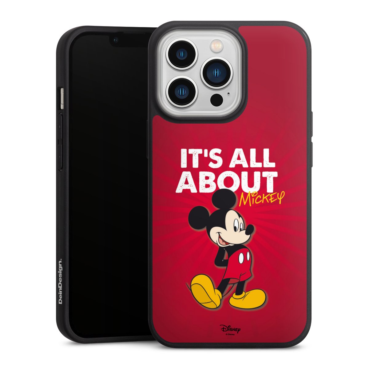 iPhone 13 Pro Handy Premium Silikon Hülle Handyhülle schwarz Case Mouse Disney Official Licensed Product Silikon Premium Case