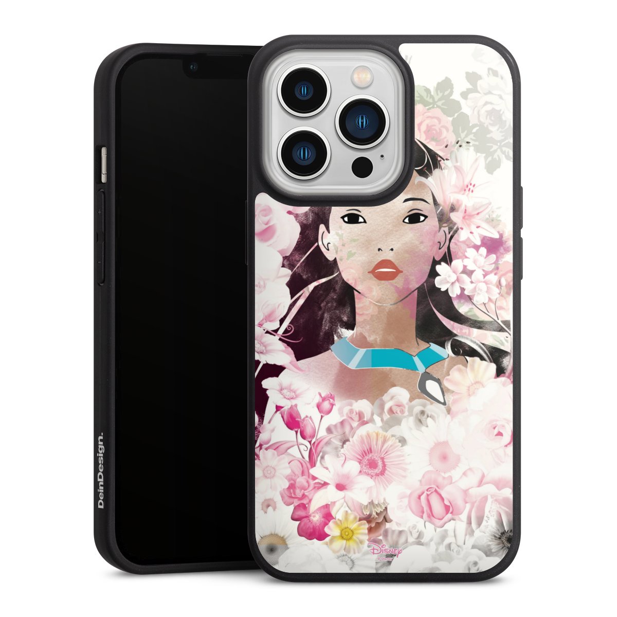 iPhone 13 Pro Handy Premium Silikon Hülle Handyhülle schwarz Case Pocahontas Official Licensed Product Disney Silikon Premium Case