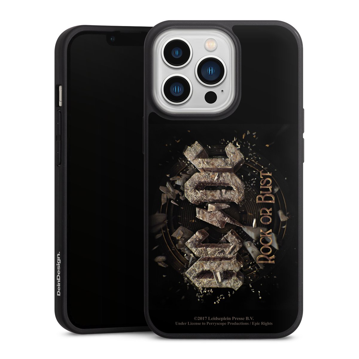 iPhone 13 Pro Handy Premium Silikon Hülle Handyhülle schwarz Case Acdc Official Licensed Product Rock Or Bust Silikon Premium Case