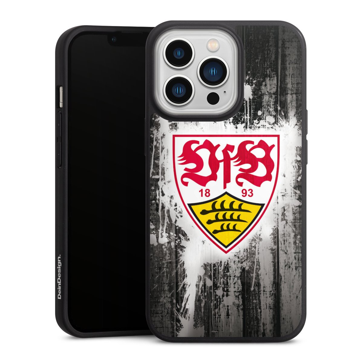 iPhone 13 Pro Handy Premium Silikon Hülle Handyhülle schwarz Case Vfb Stuttgart Official Licensed Product Silikon Premium Case