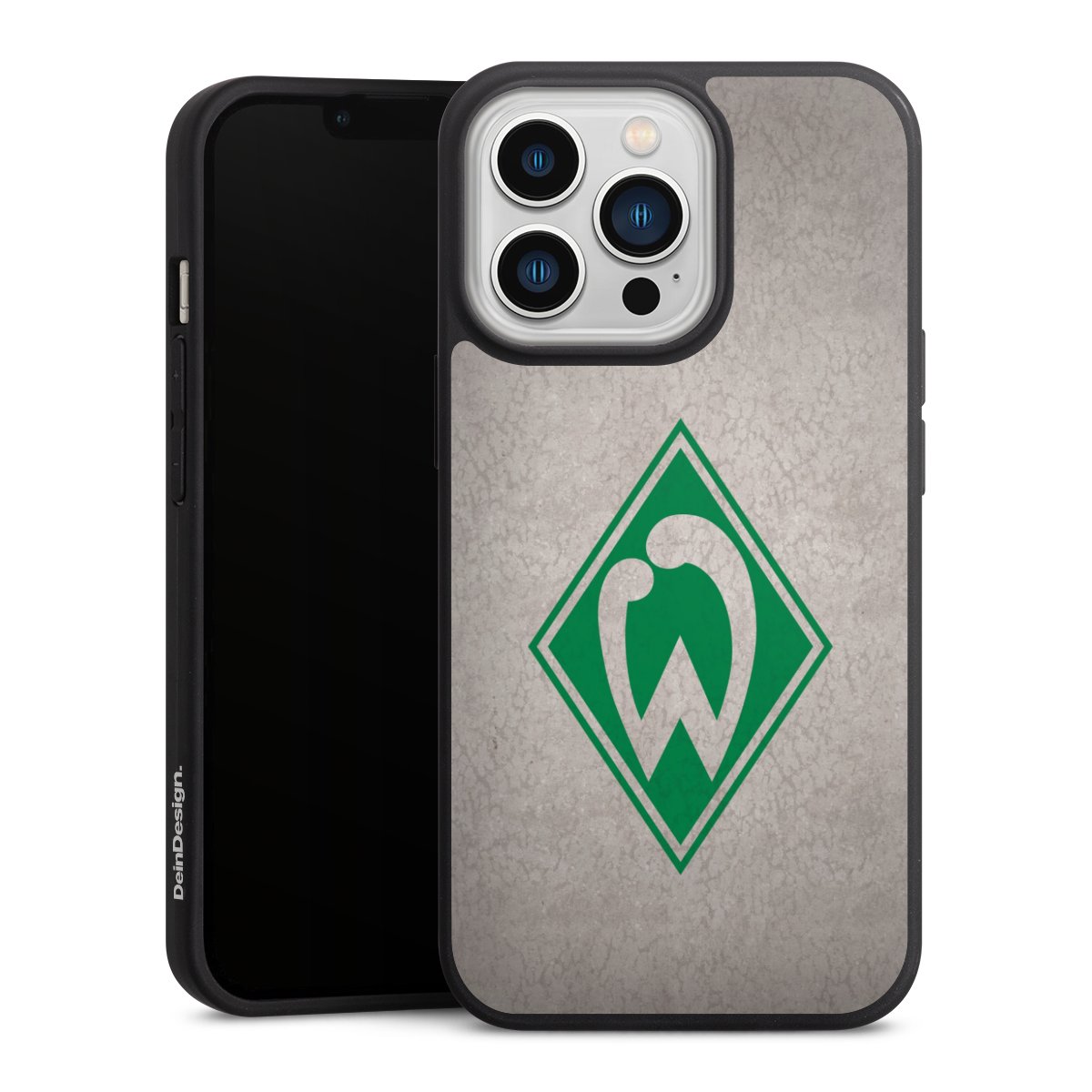 iPhone 13 Pro Handy Premium Silikon Hülle Handyhülle schwarz Case Sv Werder Bremen Concrete Official Licensed Product Silikon Premium Case