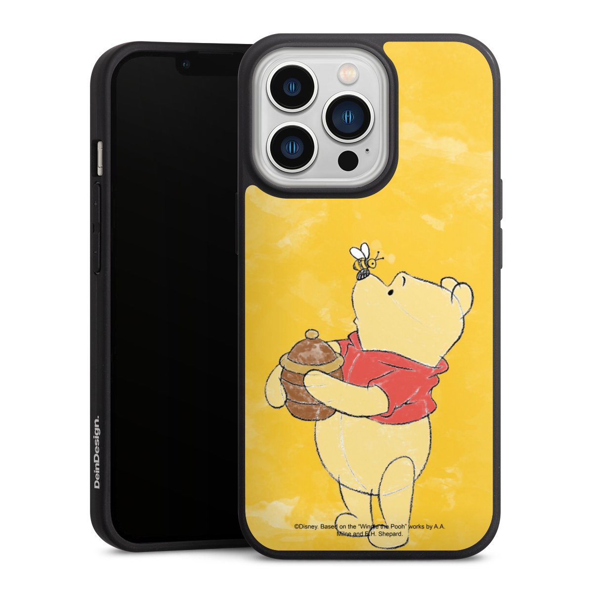 iPhone 13 Pro Handy Premium Silikon Hülle Handyhülle schwarz Case Official Licensed Product Winnie The Pooh Disney Silikon Premium Case