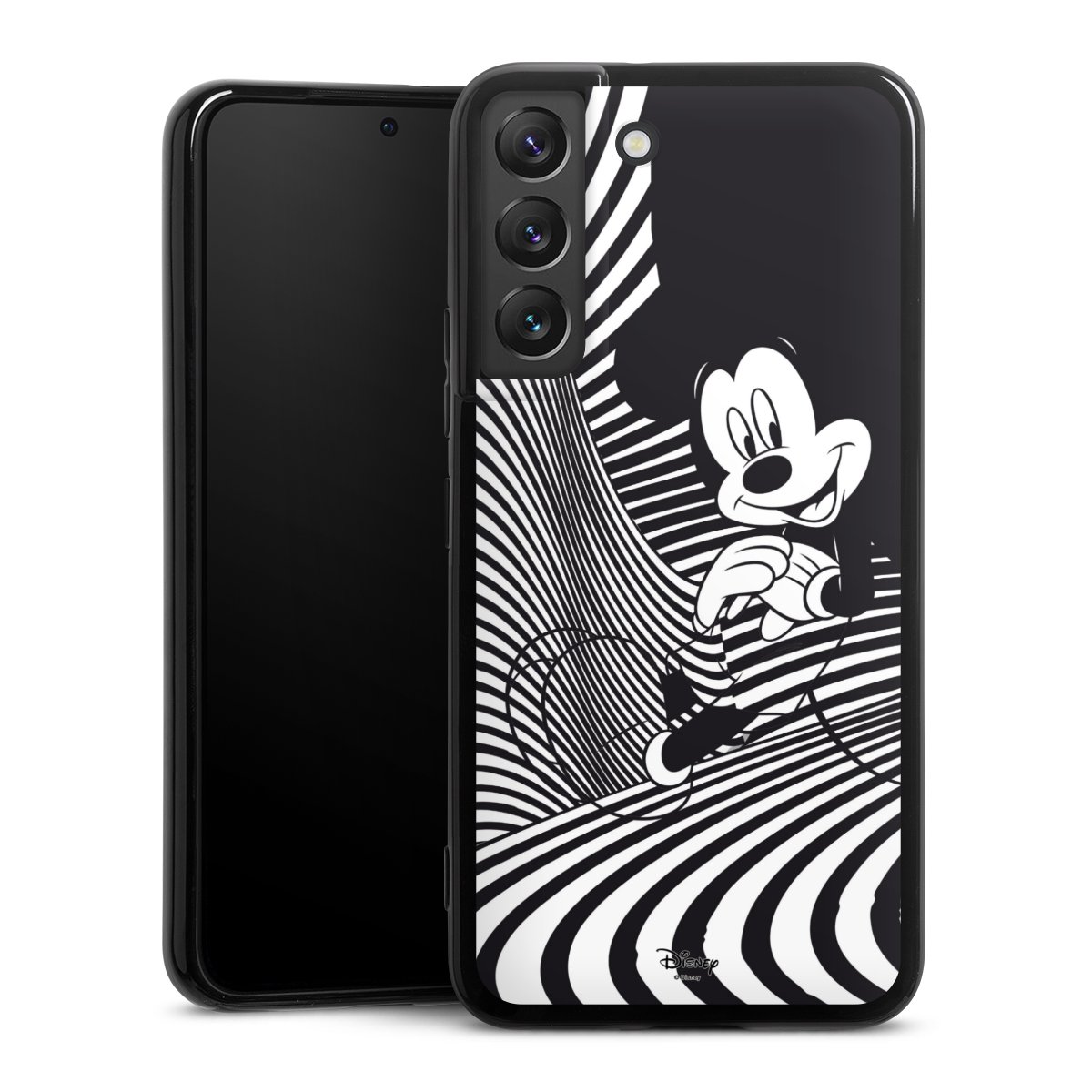 Galaxy S22 Handy Silikon Hülle Case schwarz Handyhülle Disney Official Licensed Product Mickey Mouse