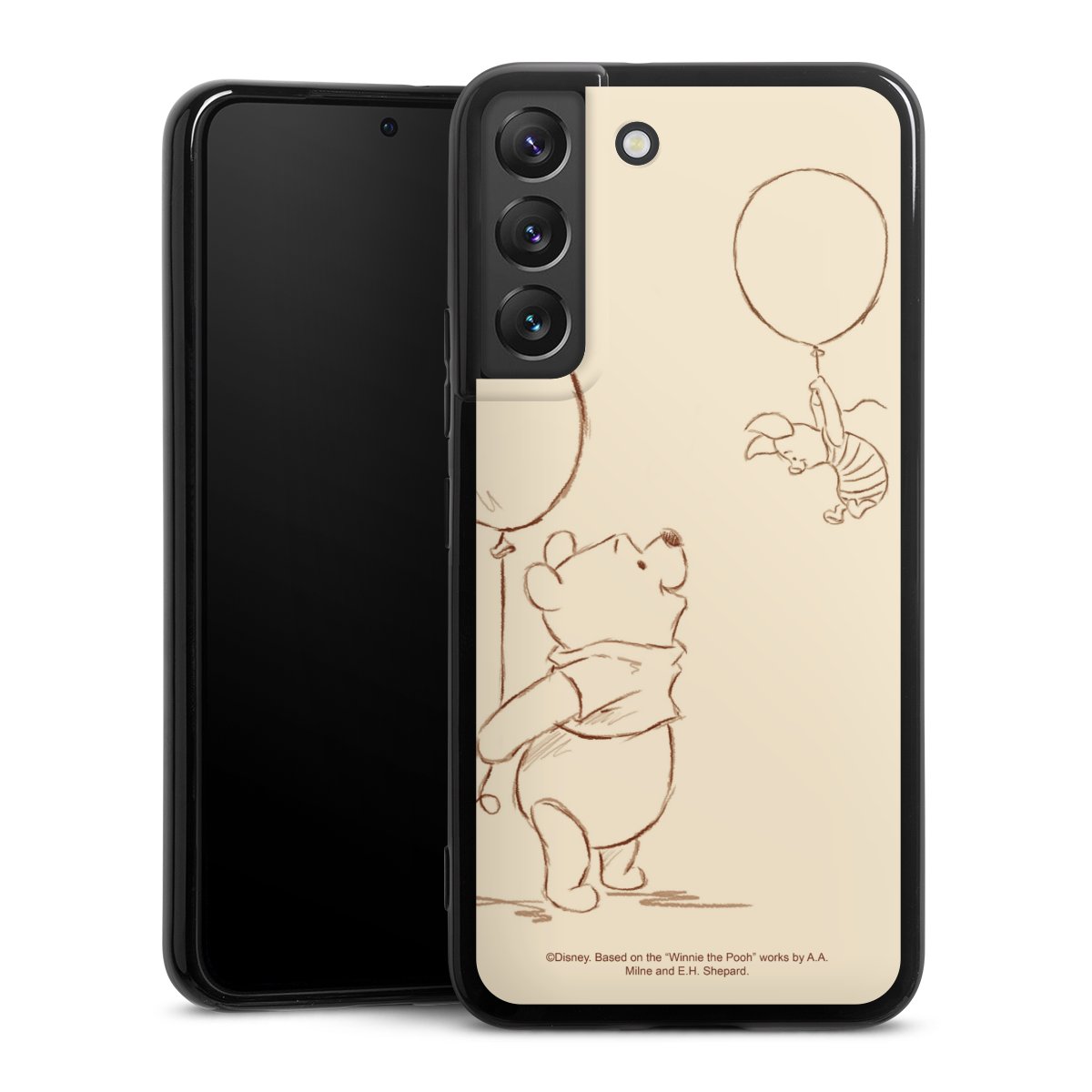 Galaxy S22 Handy Silikon Hülle Case schwarz Handyhülle Official Licensed Product Winnie The Pooh Disney