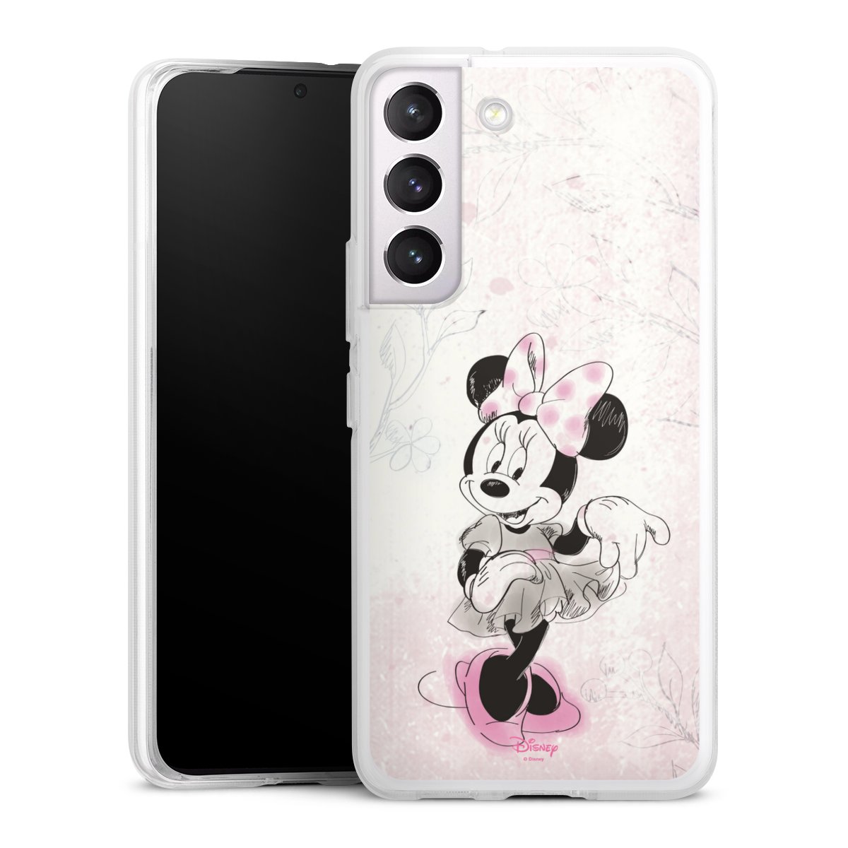 Galaxy S22 Handy Silikon Hülle Case transparent Handyhülle Disney Minnie Mouse Vintage Silikon Case