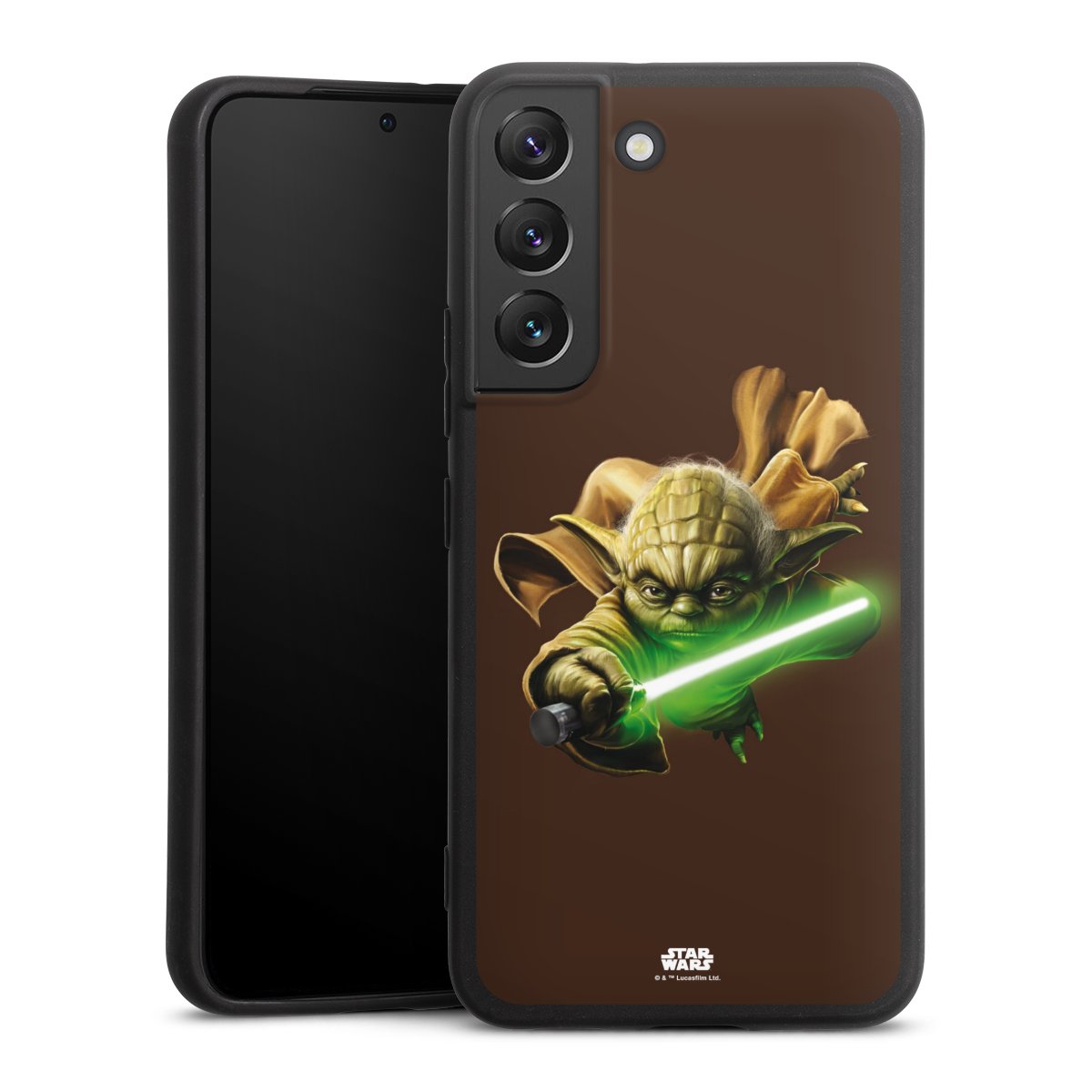 Galaxy S22 Handy Premium Silikon Hülle Handyhülle schwarz Case Yoda Merchandise Star Wars Silikon Premium Case