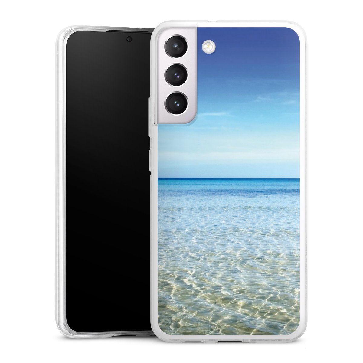 Galaxy S22+ Handy Silikon Hülle Case transparent Handyhülle Urlaub Sky Ocean Silikon Case