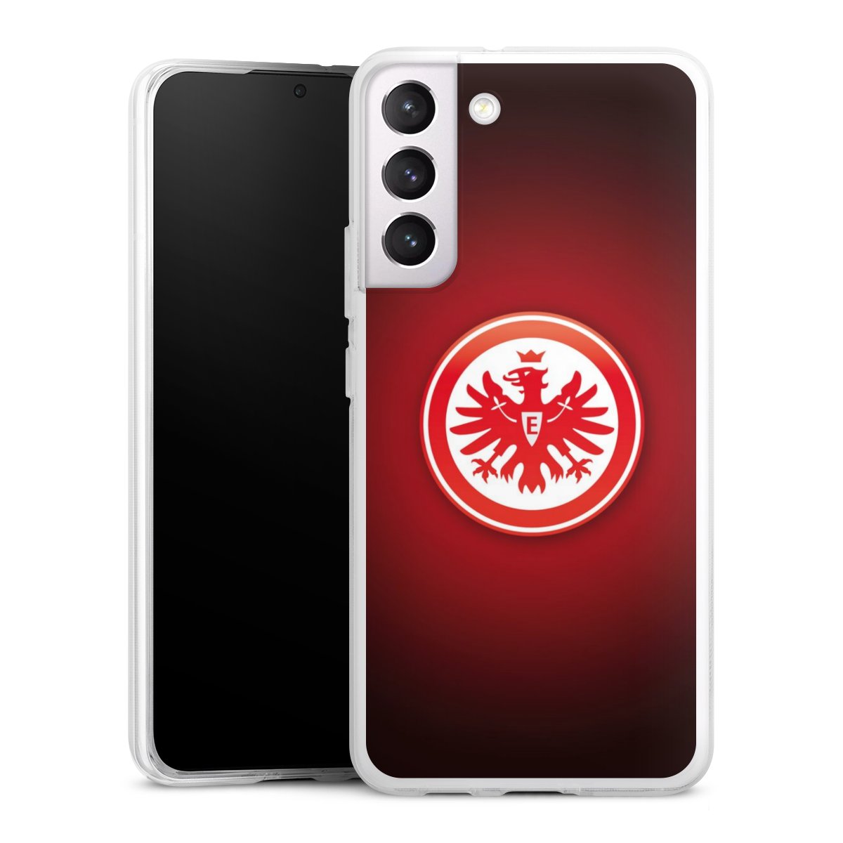 Galaxy S22+ Handy Silikon Hülle Case transparent Handyhülle Eintracht Frankfurt Official Licensed Product Coat Of Arms Silikon Case