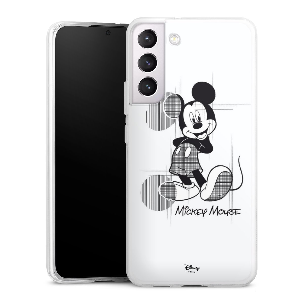 Galaxy S22+ Handy Silikon Hülle Case transparent Handyhülle Disney Official Licensed Product Mickey Mouse Silikon Case