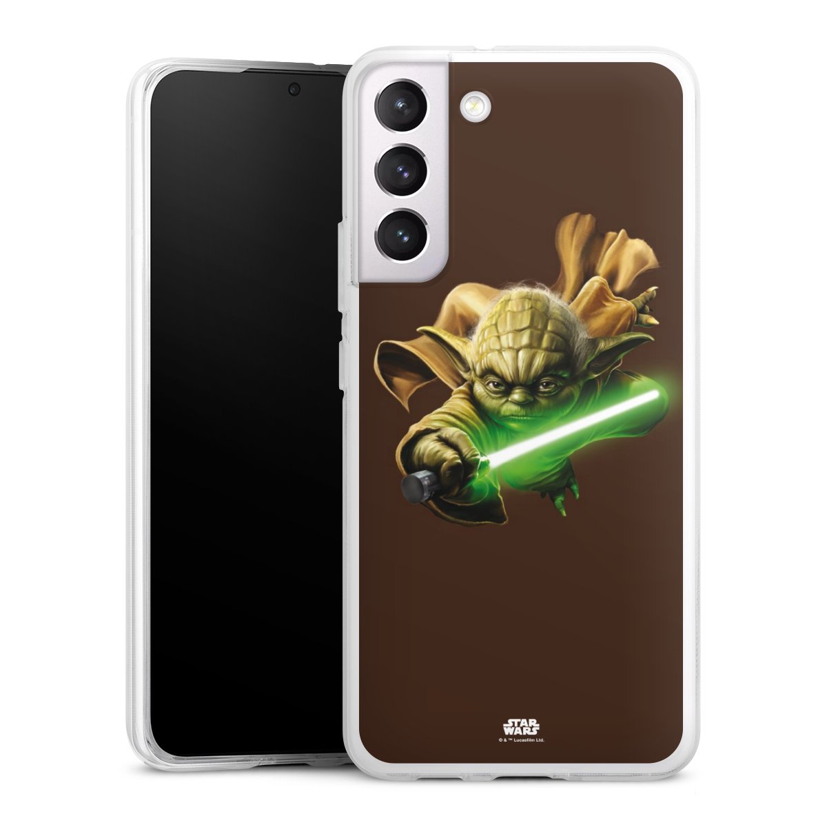 Galaxy S22+ Handy Silikon Hülle Case transparent Handyhülle Yoda Merchandise Star Wars Silikon Case