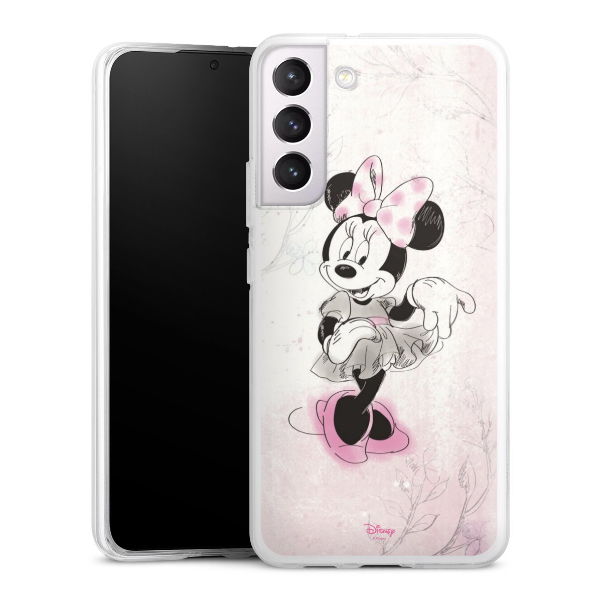 Galaxy S22+ Handy Silikon Hülle Case transparent Handyhülle Disney Minnie Mouse Vintage Silikon Case